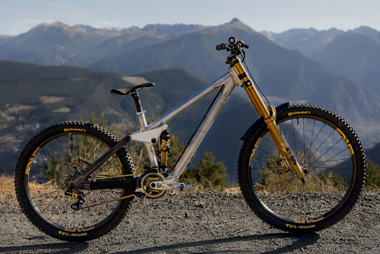 The Frameworks downhill bike, in real life